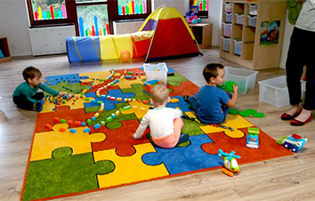 Matematyka sensoryczna w przedszkolu Poranna Chmurka w Mierzynie